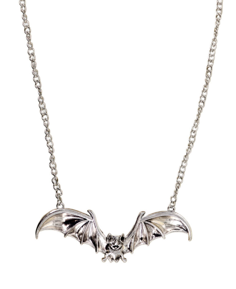 55489 - Silver Bat Necklace - Image 2