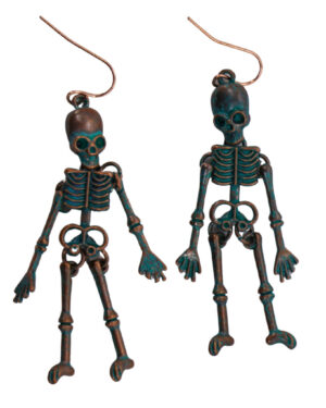 55493 - Skeleton Body Earrings-Bronze....