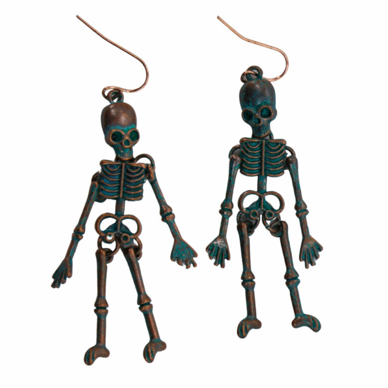55493 - Skeleton Body Earrings-Bronze....