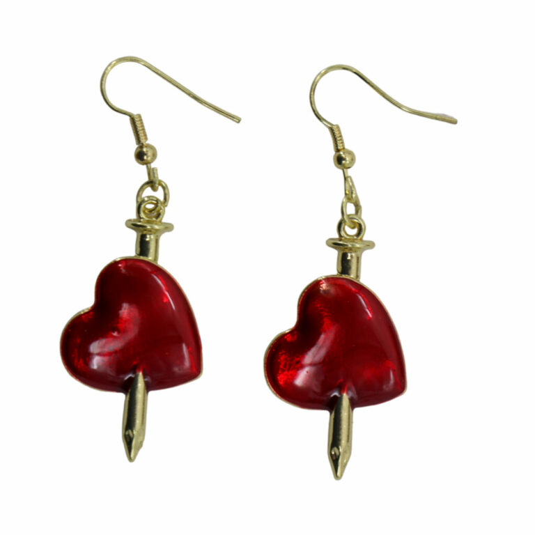 55495 - Heart Daggered Earrings - Image 3