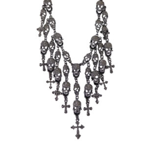 55512 - Cross and Skulls Layered Necklace