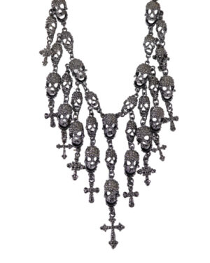 55512 - Cross and Skulls Layered Necklace