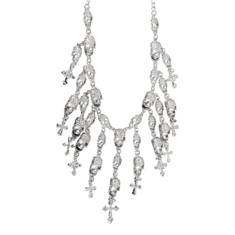55512 - Cross and Skulls Layered Necklace - Image 2