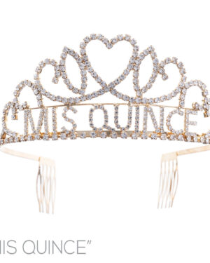 60765 - G RS 5x2.30in Mis Quince tiara