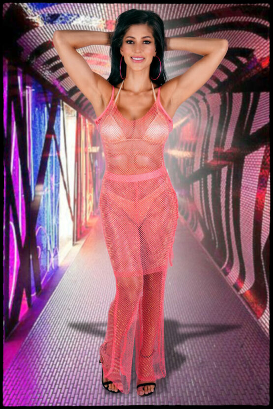 8432 - Rhinestone Mesh Pants - Image 15