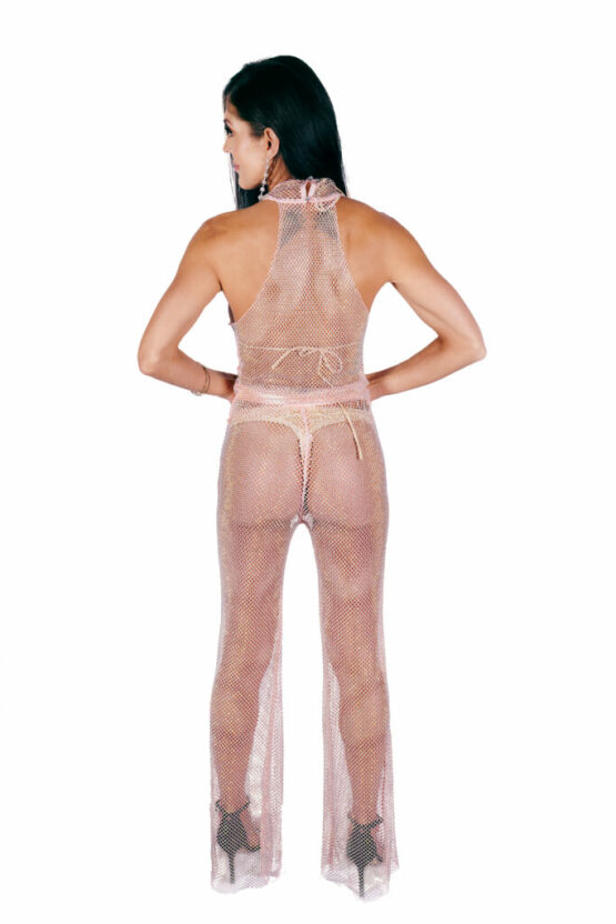 8432 - Rhinestone Mesh Pants - Image 3