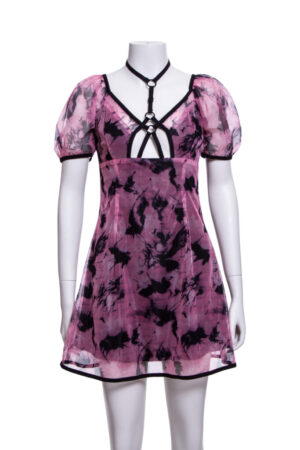7292 - Choker Harness Tie Dye Dress