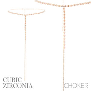 18183 - G RS CZ Oval Lariat Choker