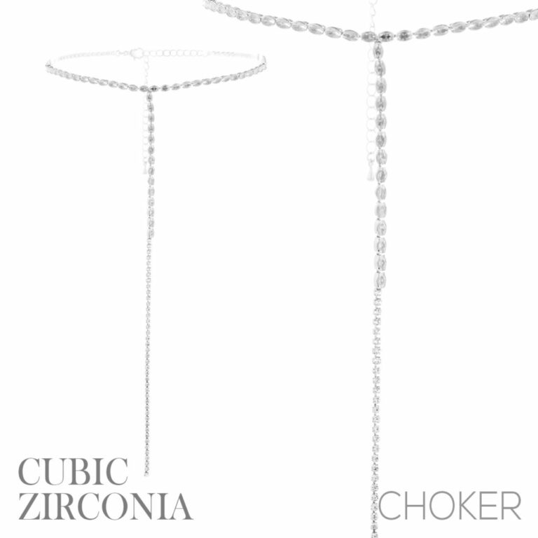 18183 - G RS CZ Oval Lariat Choker - Image 2