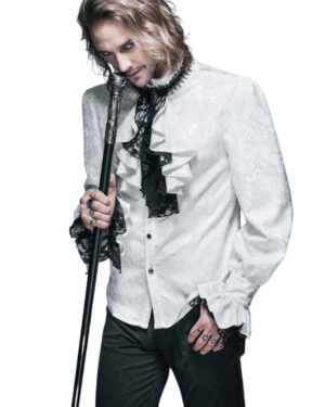 SHT1002 - Palace style men's gothic shirt with removable tie