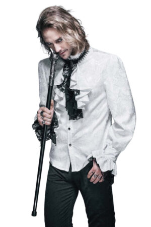 SHT1002 - Palace style men's gothic shirt with removable tie