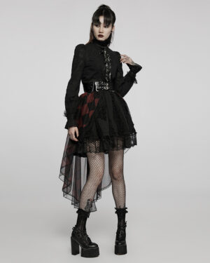 WLQ101 - Gothic Lace Overlay Skirt