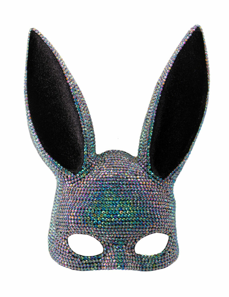 63330 - Rhinestone Bunny Mask-AB - Image 2