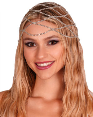 71182 - Hollow Rhinestone Mesh Headpiece
