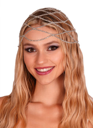 71182 - Hollow Rhinestone Mesh Headpiece