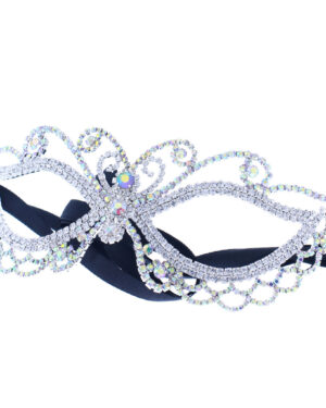 71997 - Butterfly Rhinestone Mask, silver ab