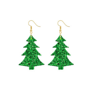 27931 - g glitter christmas tree earring-gold