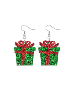 27935 - g glitter present earrings
