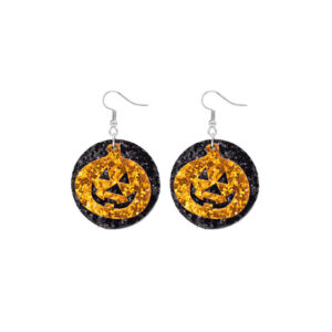 27937 - g glitter pumpkin earring