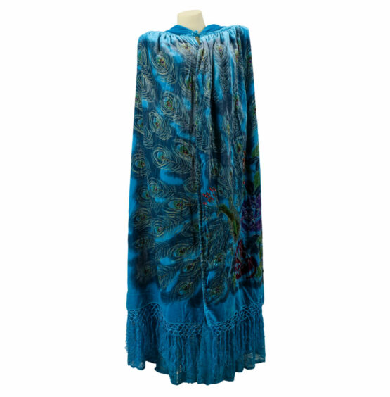 8482 - Beaded Velvet Victorian Peacock Cape - Image 7