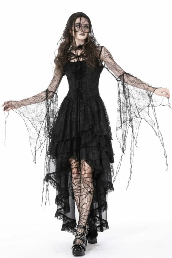 BW113 - Gothic Sexy Spider Exaggerated Sleeves Hooded Cape - Image 5