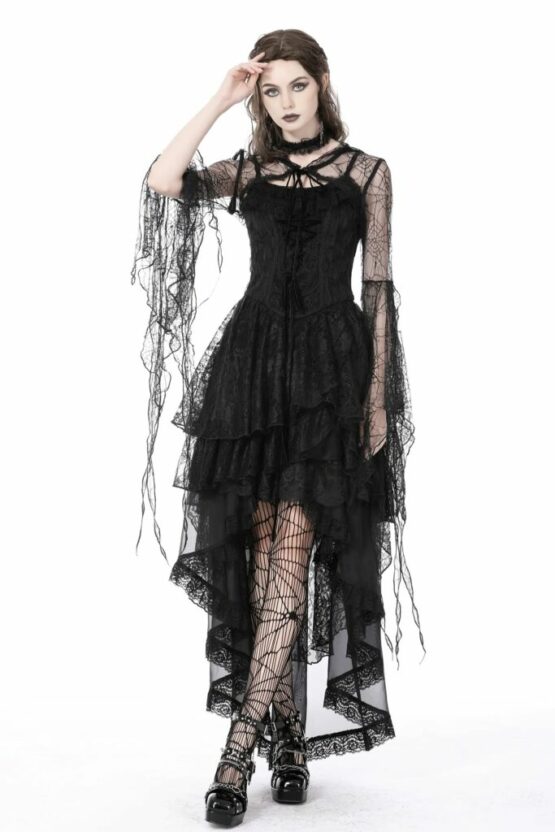 BW113 - Gothic Sexy Spider Exaggerated Sleeves Hooded Cape - Image 4