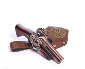 GS02 - Steampunk red gun and holster