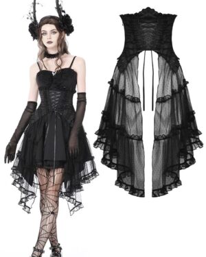 KW262 - Gothic Luxe Court Mesh Tunic Skirt