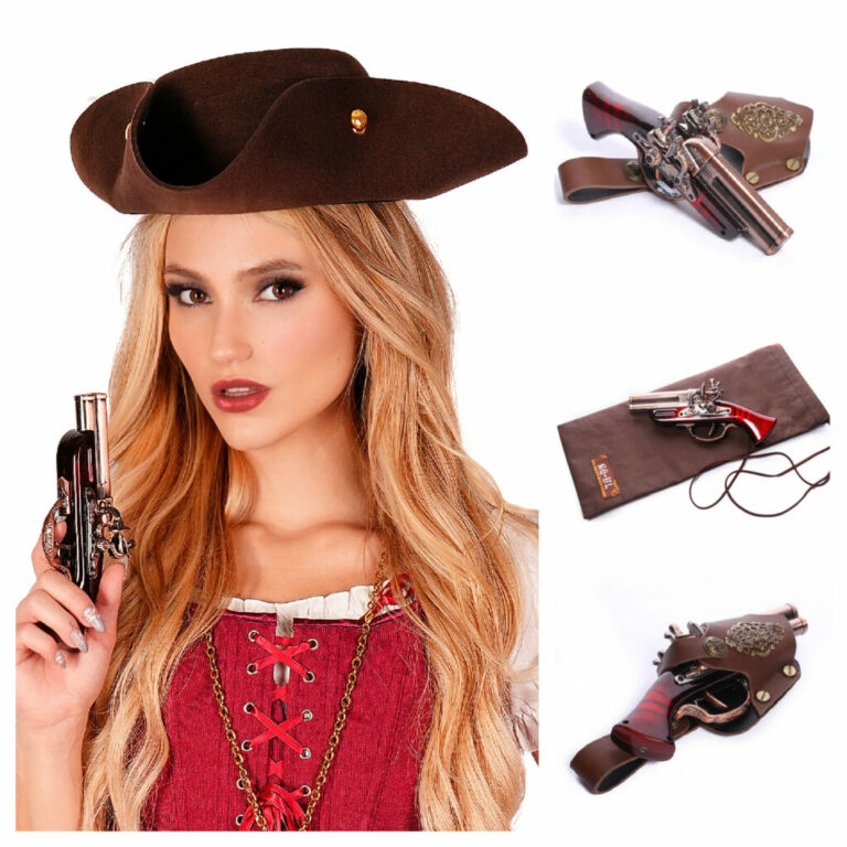 GS02 - Steampunk red gun and holster - Image 6
