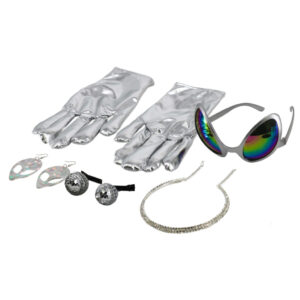 69570 - Alien kit (glasses, head..clips,neckace, gloves, earrings)