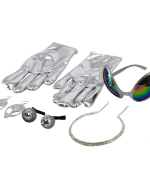69570 - Alien kit (glasses, head..clips,neckace, gloves, earrings)