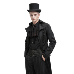 CT196 - Gothic PU Leather Trench Coat