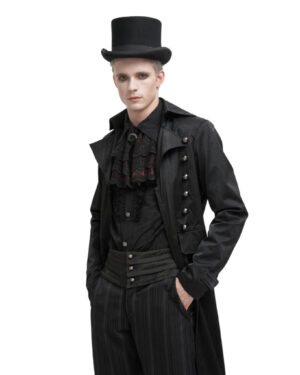 CT196 - Gothic PU Leather Trench Coat