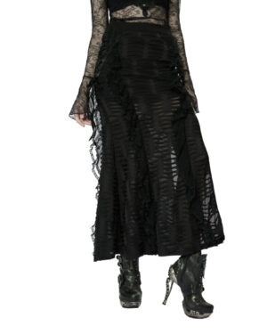WQ609 - 3D Lace Decayed Knit Skirt