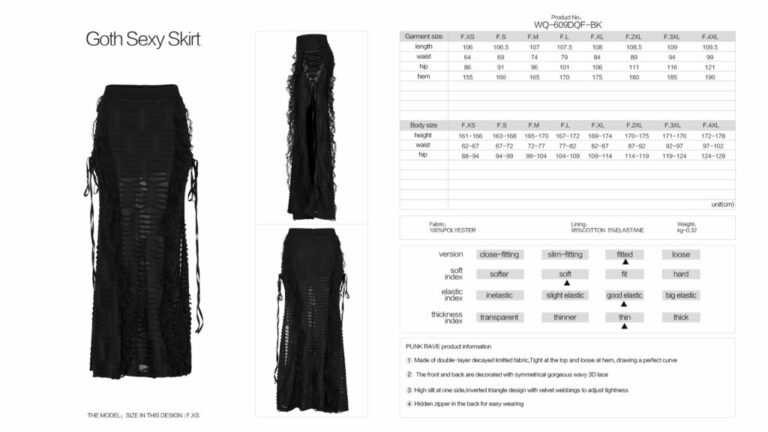 WQ609 - 3D Lace Decayed Knit Skirt - Image 5