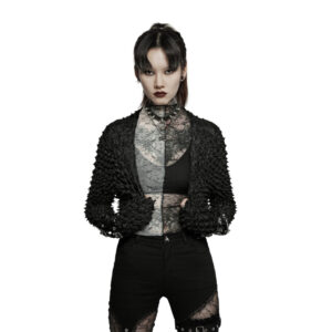 WY1394 - Dark Spiked cropped Jacket