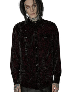 WY1441 - Wrinkle effect Gothic Shirt-2XL