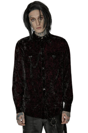 WY1441 - Wrinkle effect Gothic Shirt-2XL