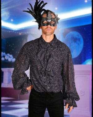 WY1446 - Goth Embossed Pattern Shirt