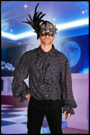 WY1446 - Goth Embossed Pattern Shirt