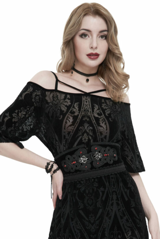 AS127 - Embroidered  Gem Girdle Corset