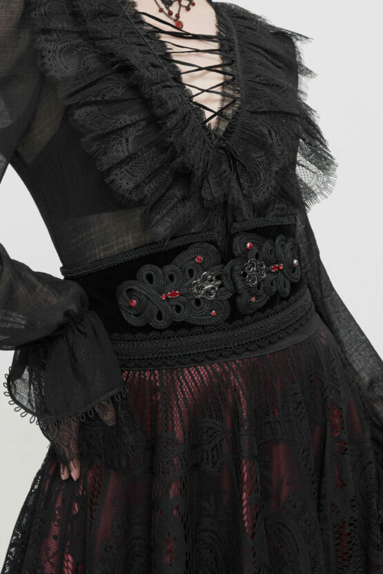 AS127 - Embroidered  Gem Girdle Corset - Image 3