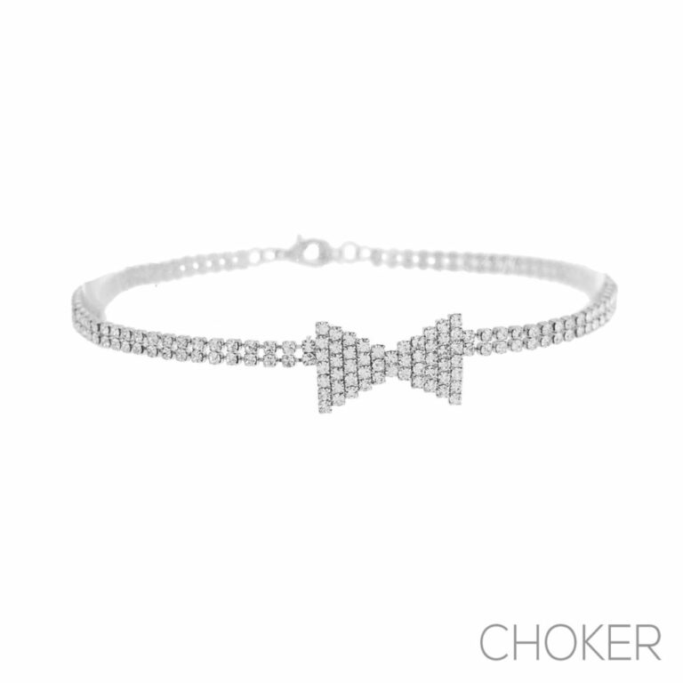 18341 - 2 row Bow tie choker - Image 2