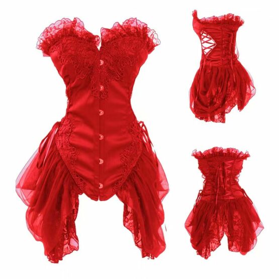 64022 - Corset with side Ruffle Lace - Image 7