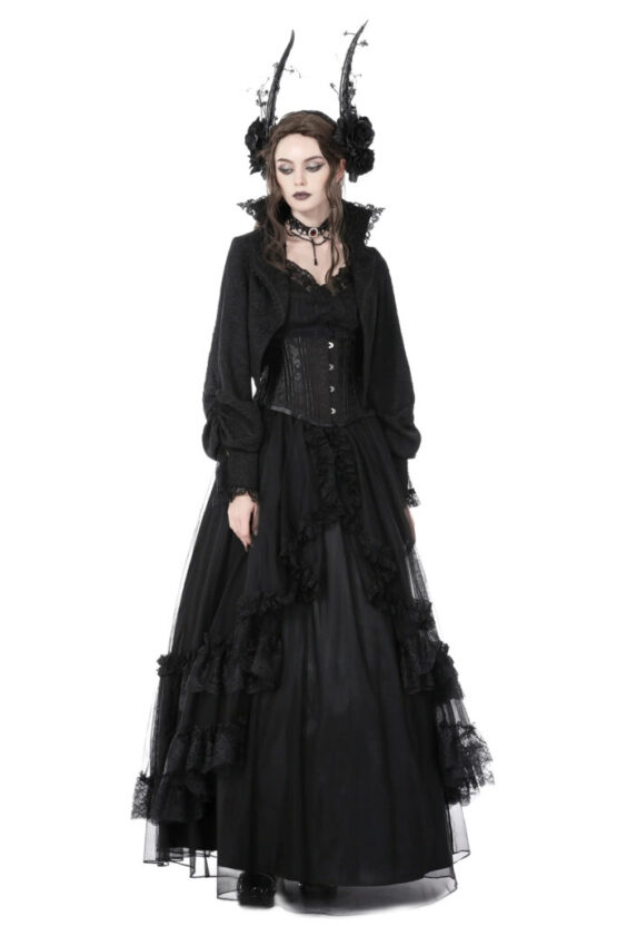 JW235 - Gothic Romantic Embroidery Short Jacket