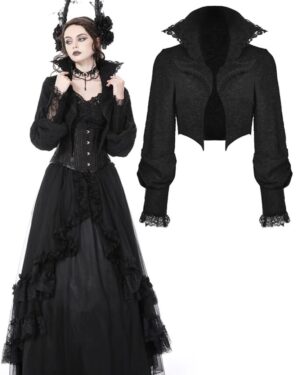 JW235 - Gothic Romantic Embroidery Short Jacket