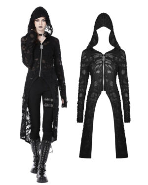 JW241 - Punk Ripped Long Jacket