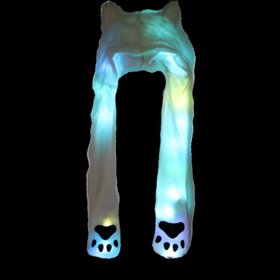 LED700- LED Faux Fur Bear Hoodie - Image 4