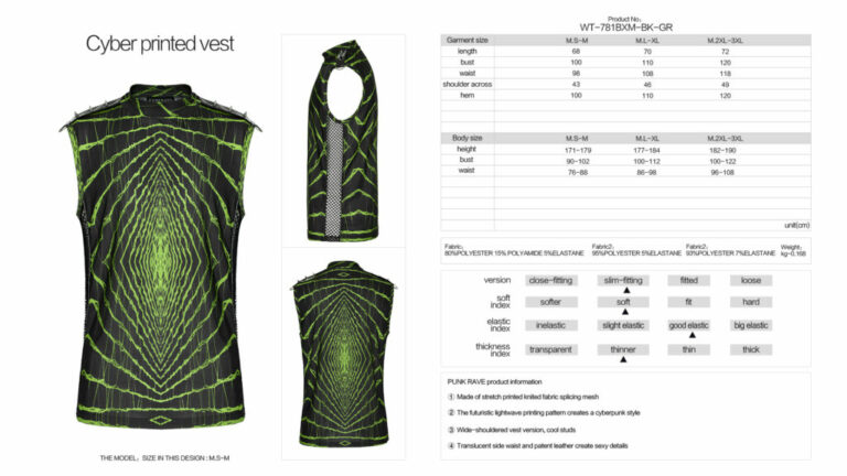 WT781 - Cyber Printed Vest - Image 6