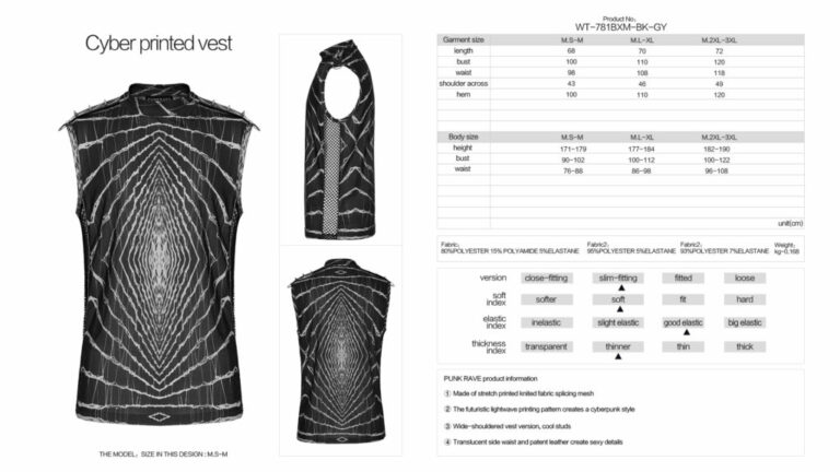 WT781 - Cyber Printed Vest - Image 9
